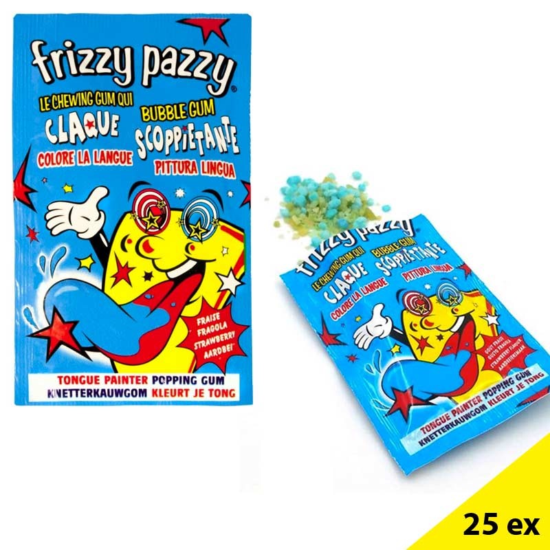 Frizzy pazzy chewing gum crackling color tongue 50 x 7 g