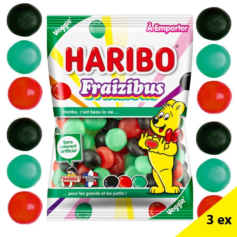 Bonbon Fraizibus Haribo boîte 300 pièces