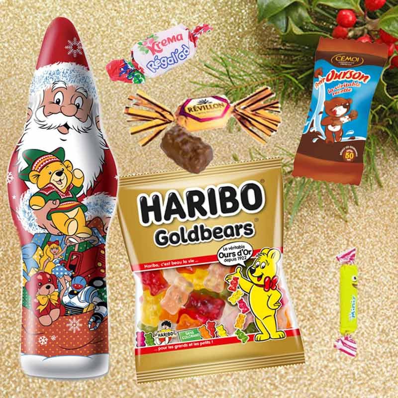 Bonbons assortiment de Noël HARIBO : la boite de 750g à Prix Carrefour