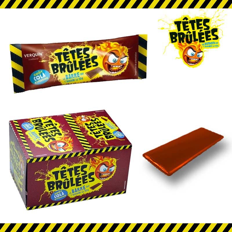 Bonbons barres à gogo TETES BRULEES : le paquet de 330g à Prix