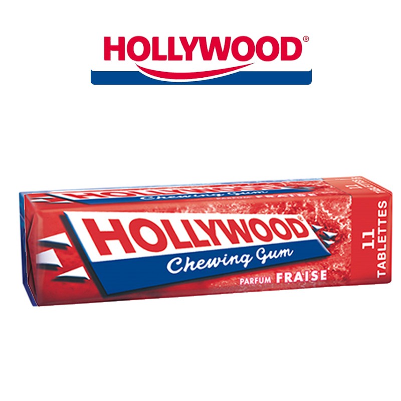Hollywood chewing-gum parfum fraise les 5 paquets de 31 g - Tous les  produits chewing-gums - Prixing