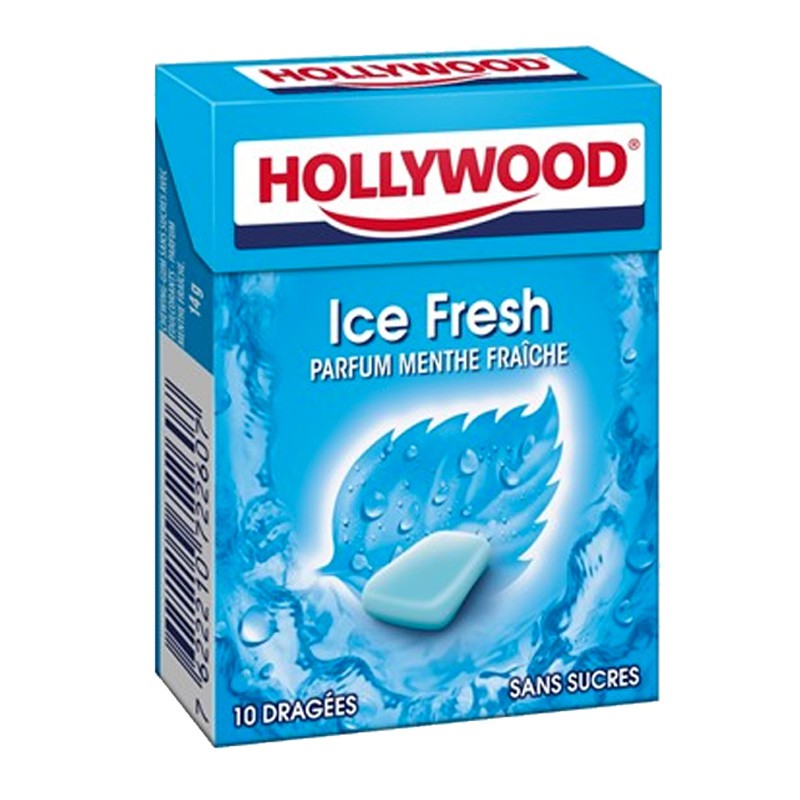 Hollywood Ice Fresh, chewing gum hollywood ice fraicheur, bubble gum
