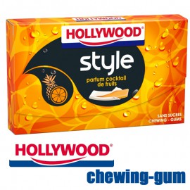 Hollywood Chewing-gum au cocktail de fruits, sans sucres 