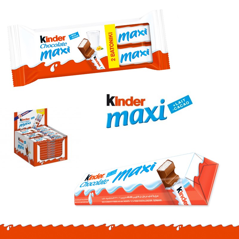 Kinder Maxi Format 2 Barres Conditionnement 24 Pieces