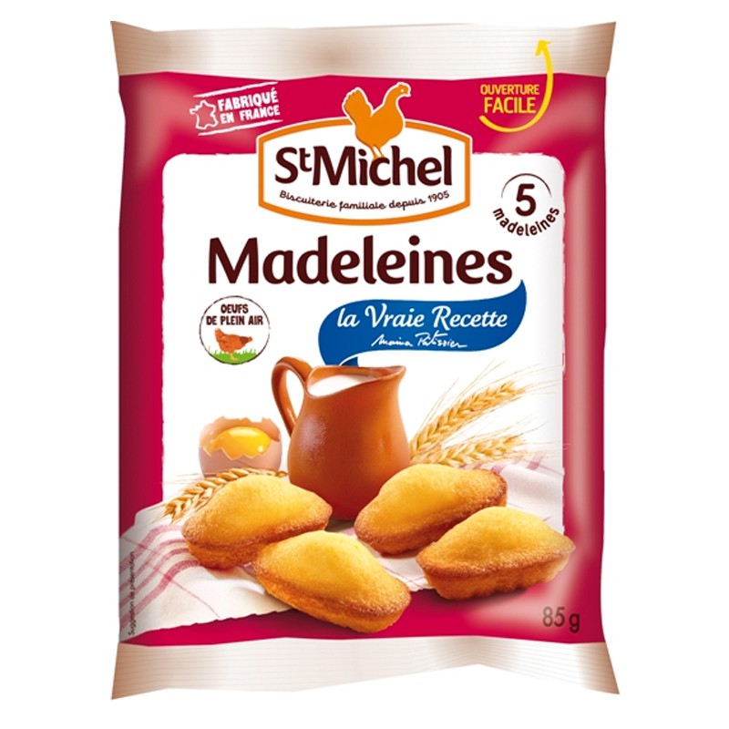 Madeleine la vraie recette St Michel 85g,madeleine saint michel sachet
