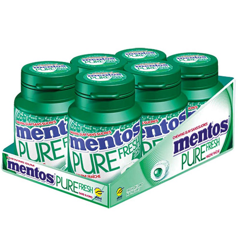 Mentos Pure Fresh Chloro Bottle, chewing-gum mentos chlorophylle