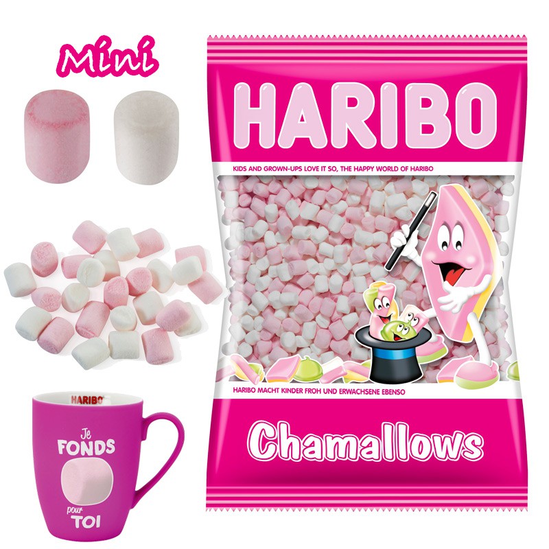 Mini Chamallows Haribo,petit chamallows,mini chamallow,minis chamallows