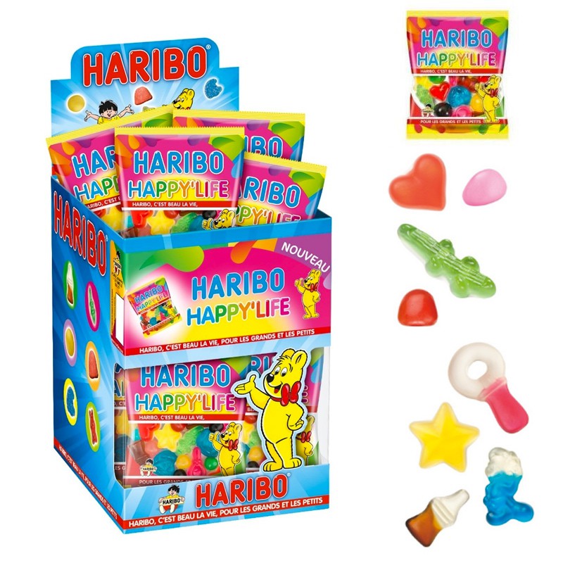 Sachets de bonbons MINI OURSONS HARIBO personnalisés avec votre logo