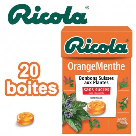 Ricola Gingembre Menthe Orange Bonbons aux herbes sans sucre 75g / 2.6