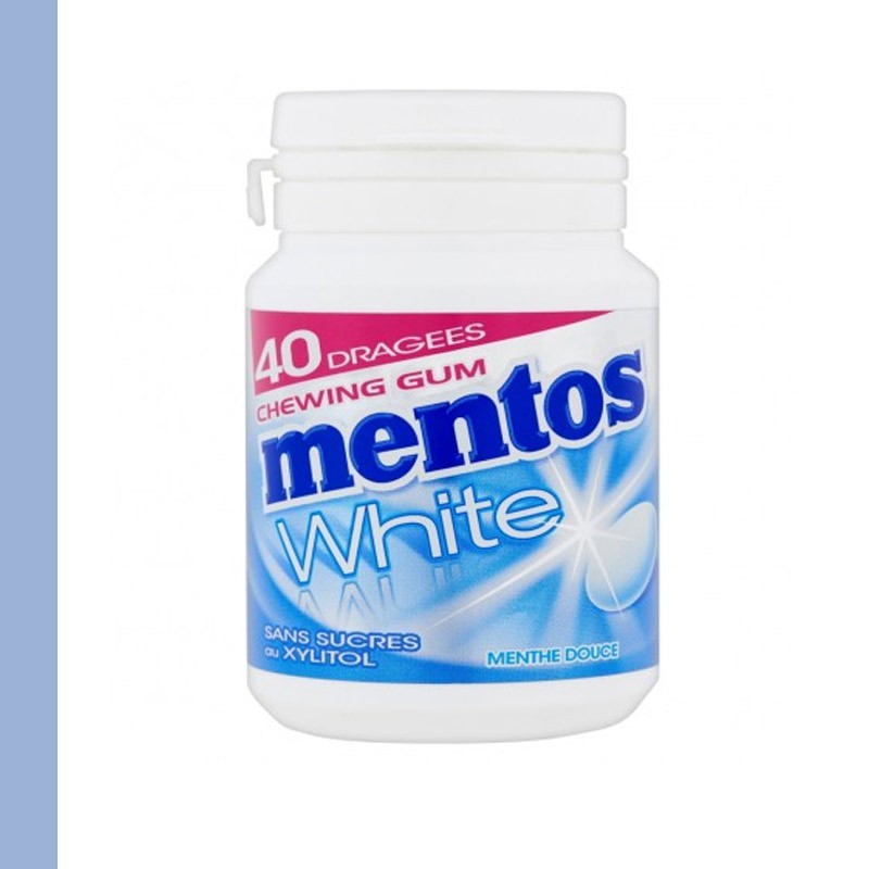 Mentos white menthe douce, chewing-gum mentos bottle