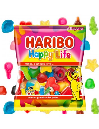 Mélange bonbons Happy Life de Haribo Conditionnement sachets de gr soit gr