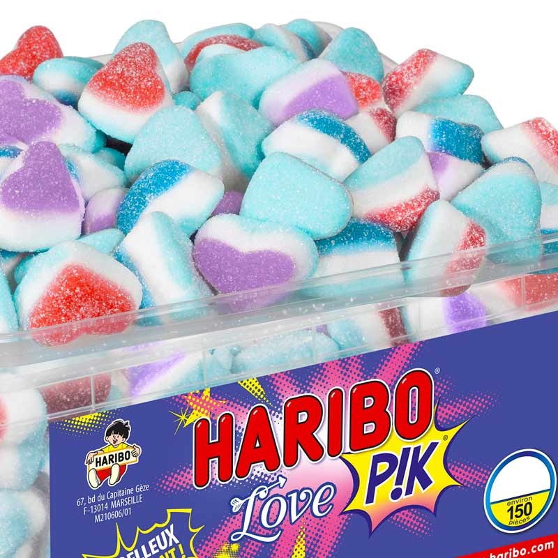 Les bonbons acidulés coeur Haribo