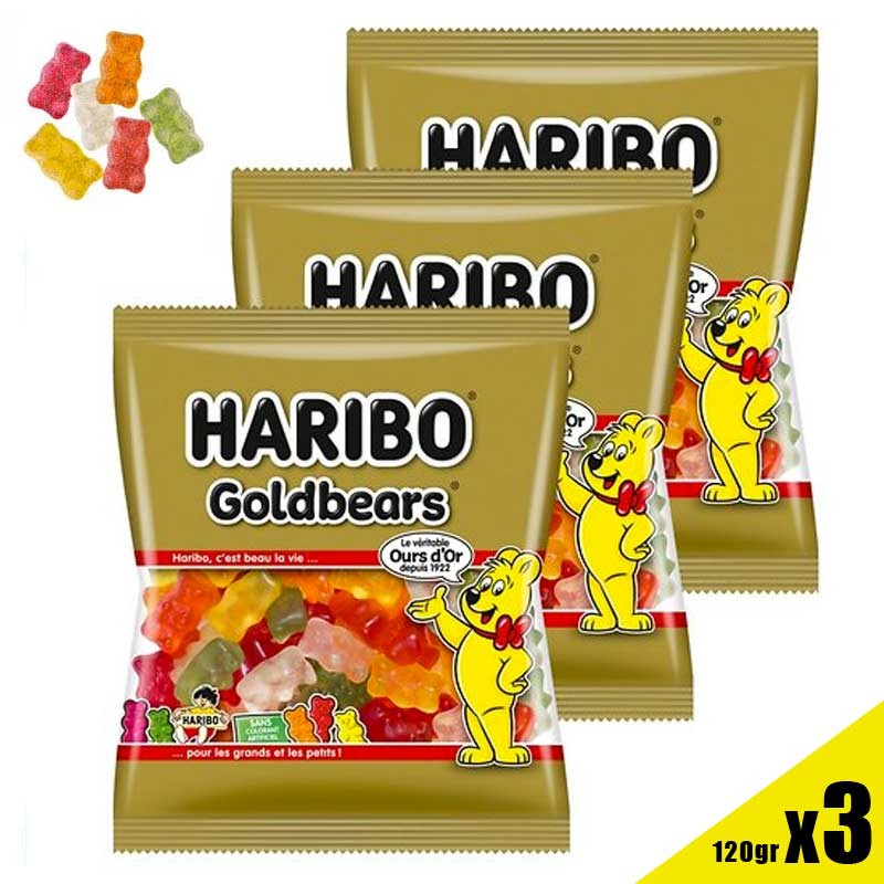 Haribo bonbons Oursons d'Or, sachet de 185 g