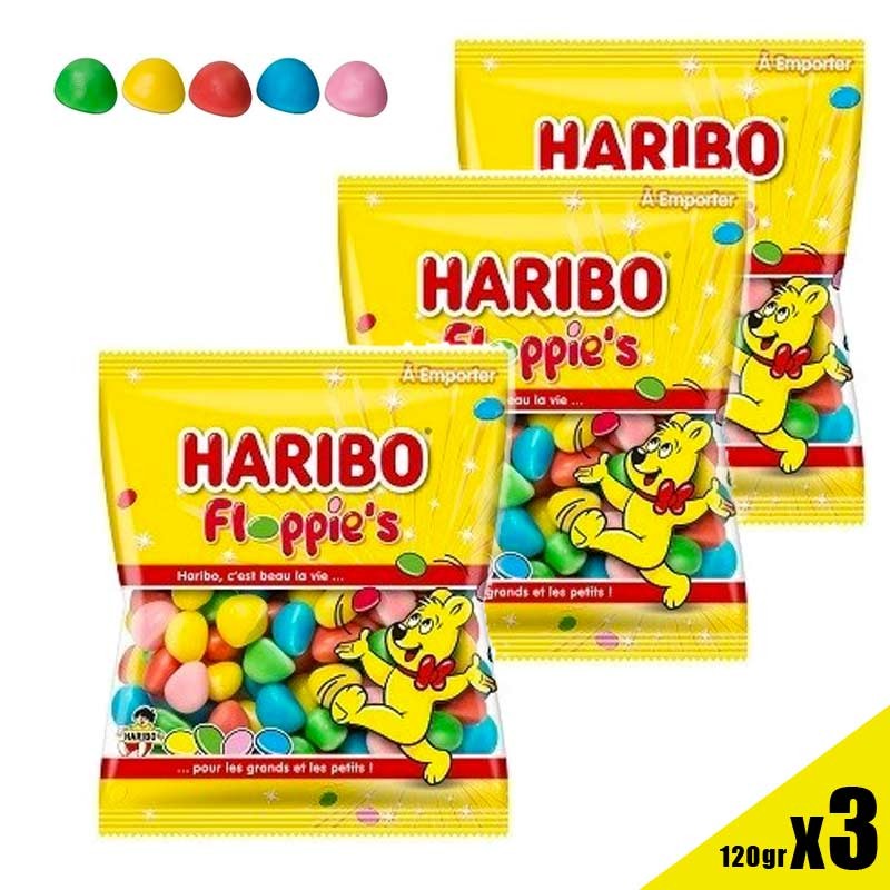 Floppy Haribo, floppies haribo, bonbon couleur au fruit haribo