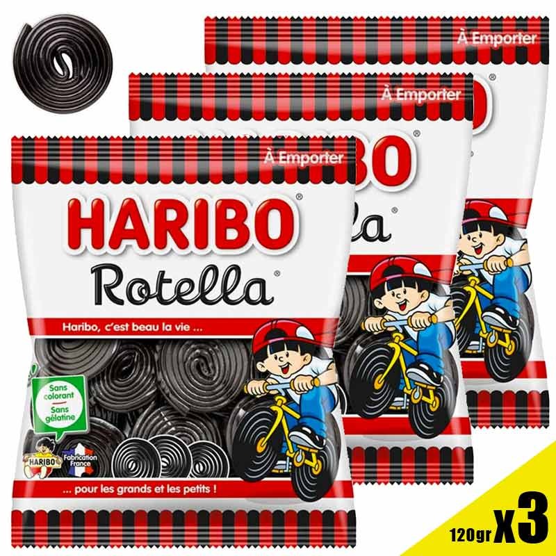 BONBONS HARIBO REGLISSE ROTELLA BOITE 150 PIECES X 2