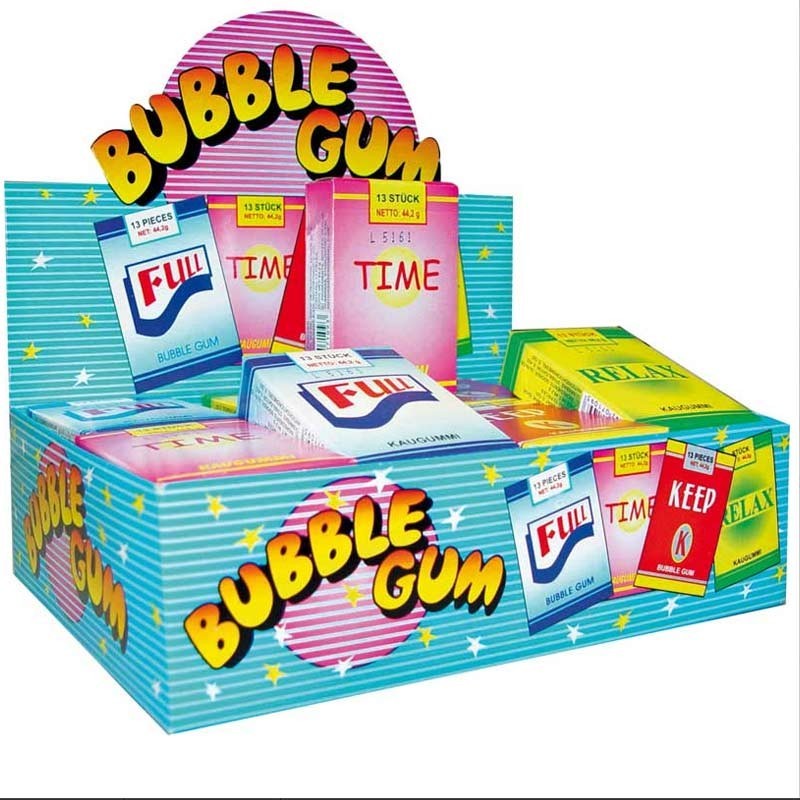 Tube bubble gum,etui chewing gum,chewing gum patrelle