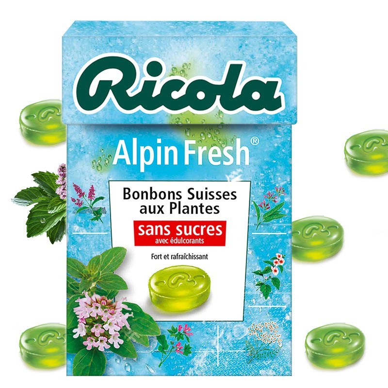 Ricola Alpin Fresh, pastille ricola, bonbon à sucer menthe