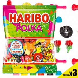 Bonbons Polka Haribo - Sachet de 120 g, tous les services généraux.