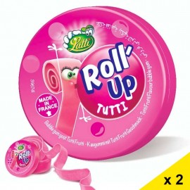 Tubble gum Tutti, tube de chewing gum rose, ancien bubble gum